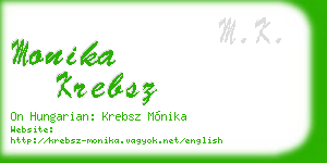 monika krebsz business card