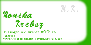 monika krebsz business card